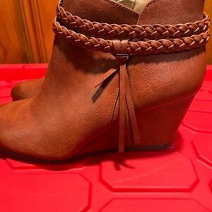 ZBY Women's Brown Ankle Boots